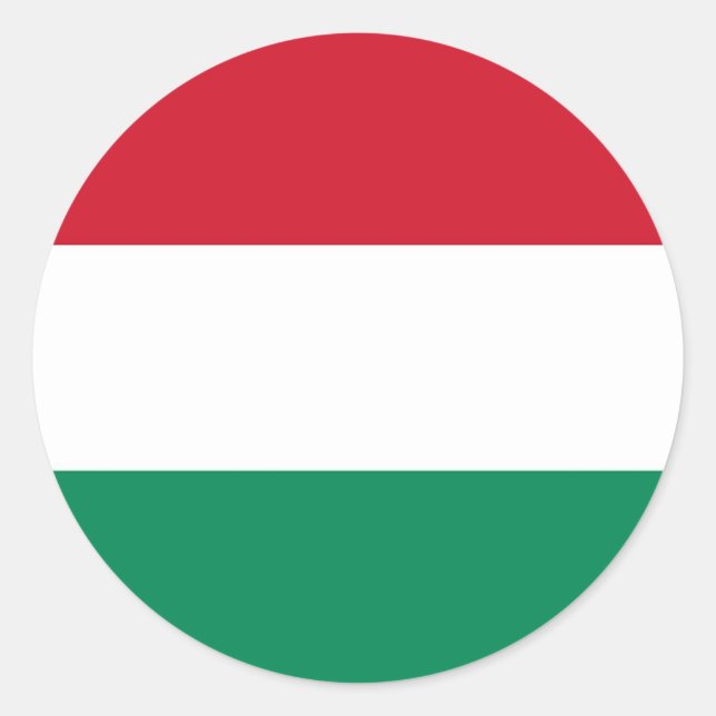 Sticker with Flag of Hungary (Front)