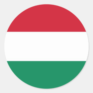 Sticker with Flag of Hungary