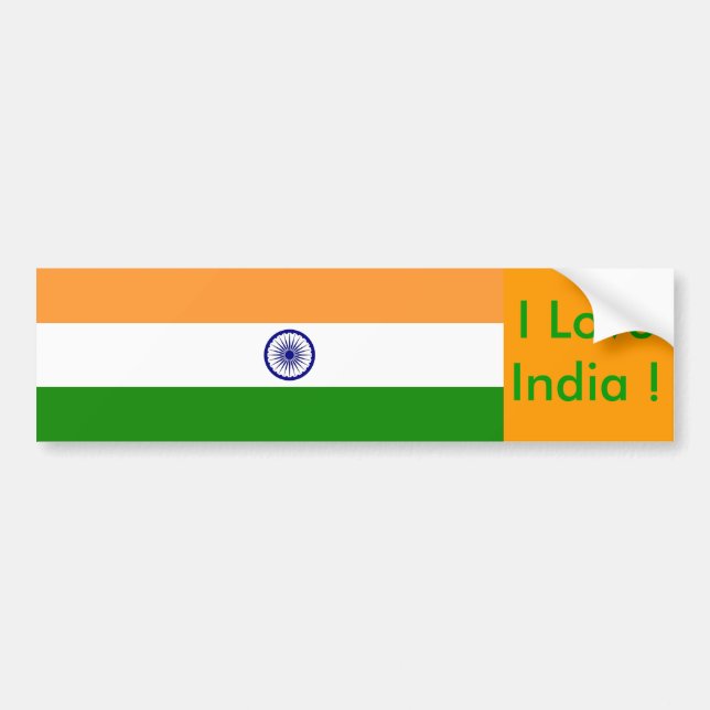 Sticker with Flag of India (Front)