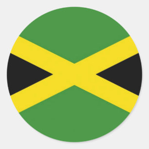 Sticker with Flag of Jamaica