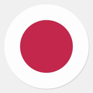 Sticker with Flag of Japan