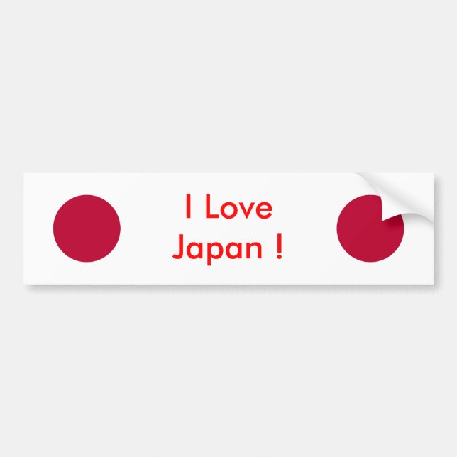 Sticker with Flag of Japan (Front)