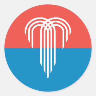 Sticker with Flag of Kansas City, Missouri