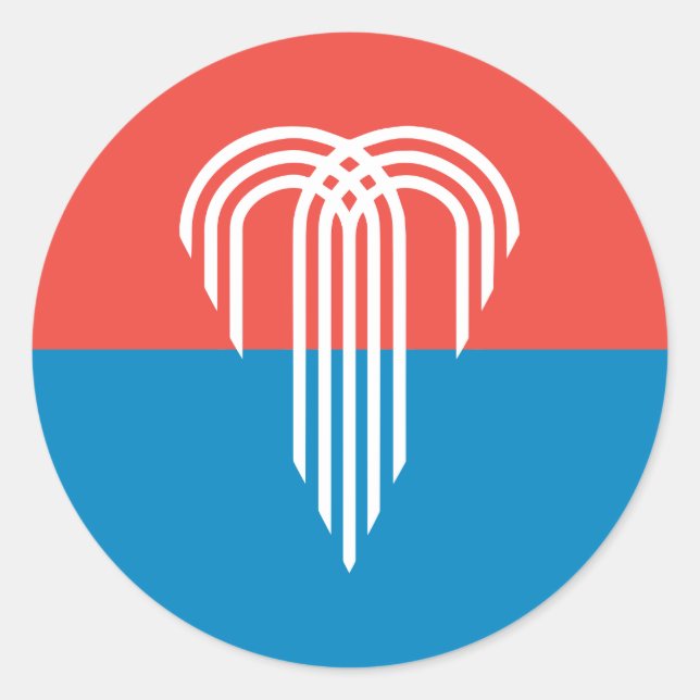 Sticker with Flag of Kansas City, Missouri (Front)