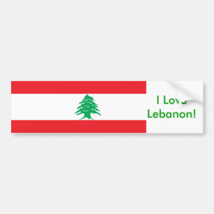 Sticker with Flag of Lebanon