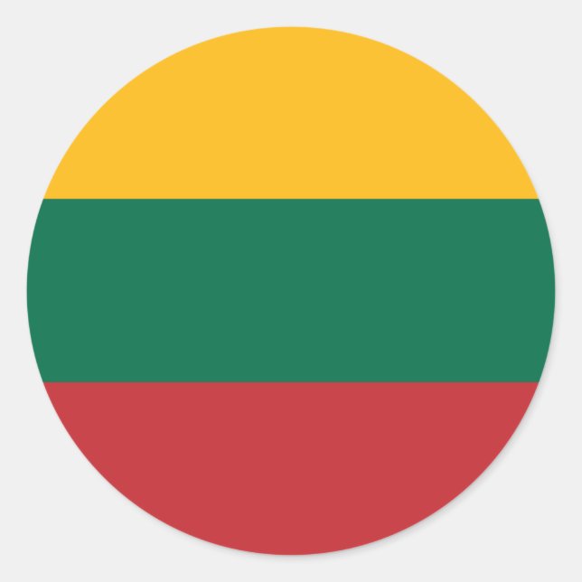 Sticker with Flag of Lithuania (Front)