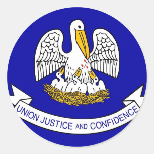 Sticker with Flag of Louisiana