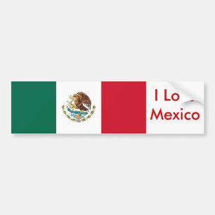 Sticker with Flag of Mexico