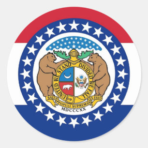 Sticker with Flag of Missouri