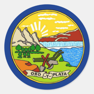 Sticker with Flag of Montana