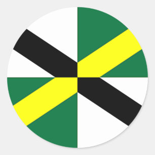 Sticker with Flag of Monterey, California, USA