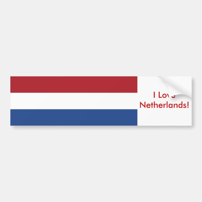 Sticker with Flag of Netherlands (Front)