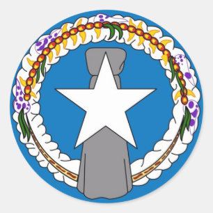 Sticker with Flag of Northern Mariana Islands