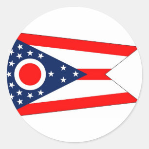 Sticker with Flag of Ohio