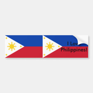 Sticker with Flag of Philippines