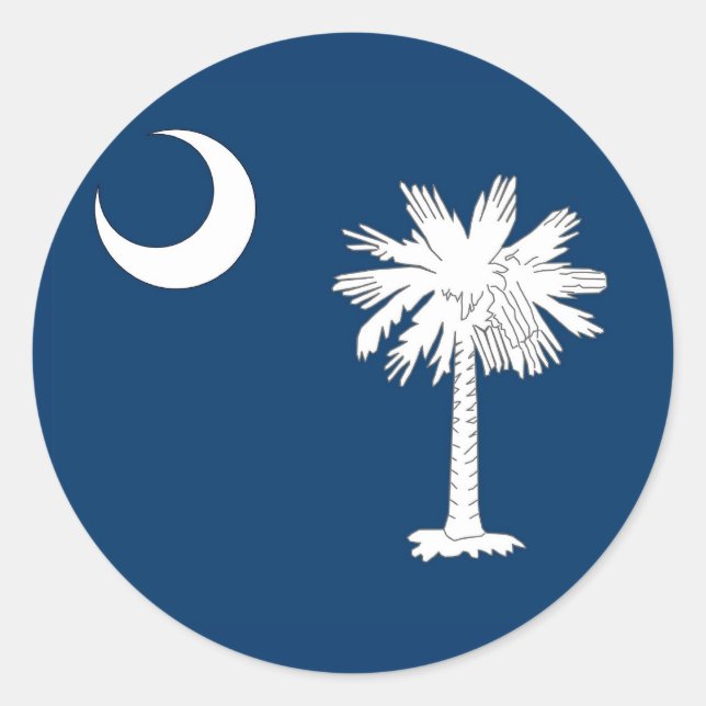 Sticker with Flag of South Carolina (Front)