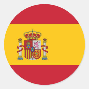 Sticker with Flag of Spain
