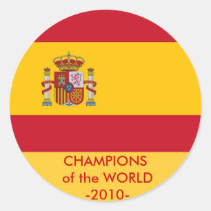 Sticker with Flag of Spain