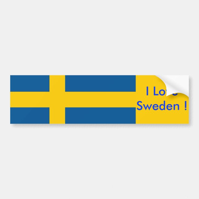 Sticker with Flag of Sweden (Front)
