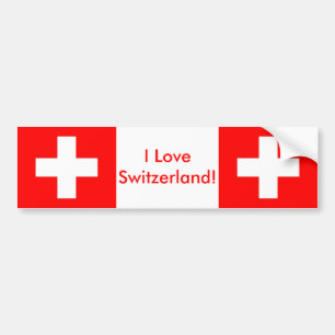 Sticker with Flag of Switzerland