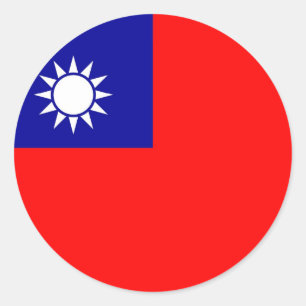 Sticker with Flag of Taiwan