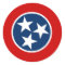 Sticker with Flag of Tennessee