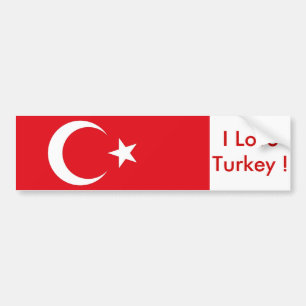 Sticker with Flag of Turkey