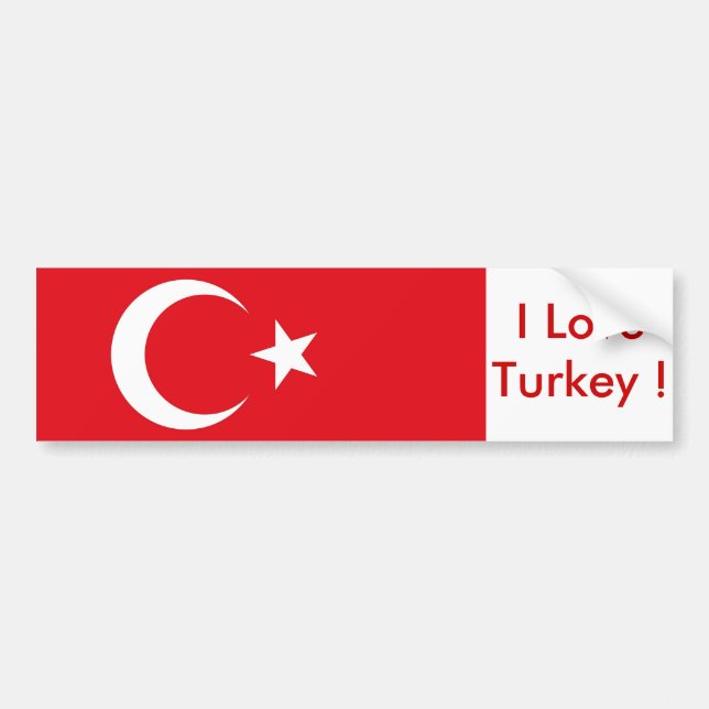 Sticker with Flag of Turkey (Front)
