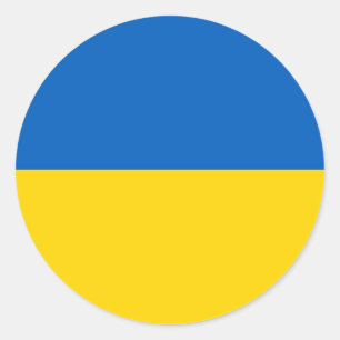 Sticker with Flag of Ukraine