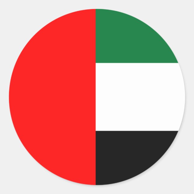 Sticker with Flag of United Arab Emirates (Front)