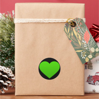 sticker with green heart
