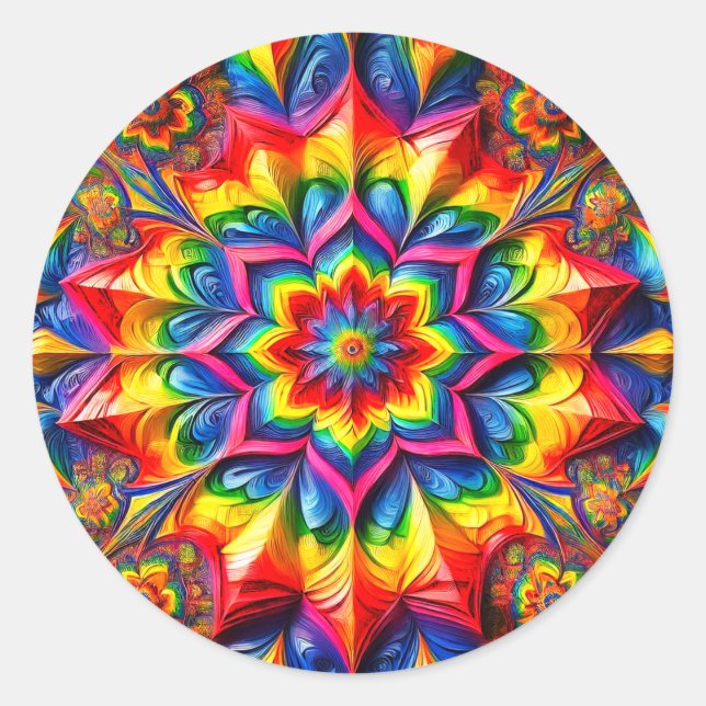 Sticker with LGBTQ Colours Design (Front)