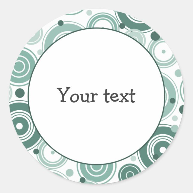 Sticker with retro design - customisable (Front)