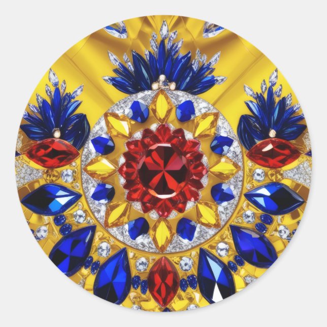 Sticker with Romanian Colours Design (Front)