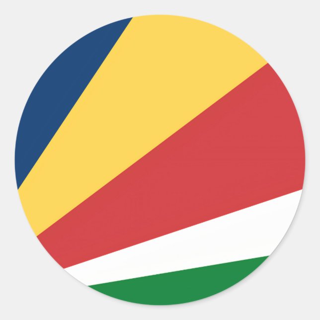Sticker with Seychelles Colours Design (Front)