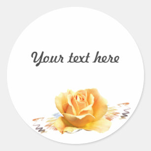 Sticker with small yellow rose