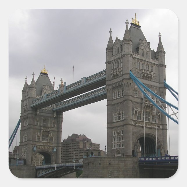 Sticker  with Tower Bridge over the Thames River (Front)