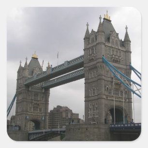 Sticker  with Tower Bridge over the Thames River