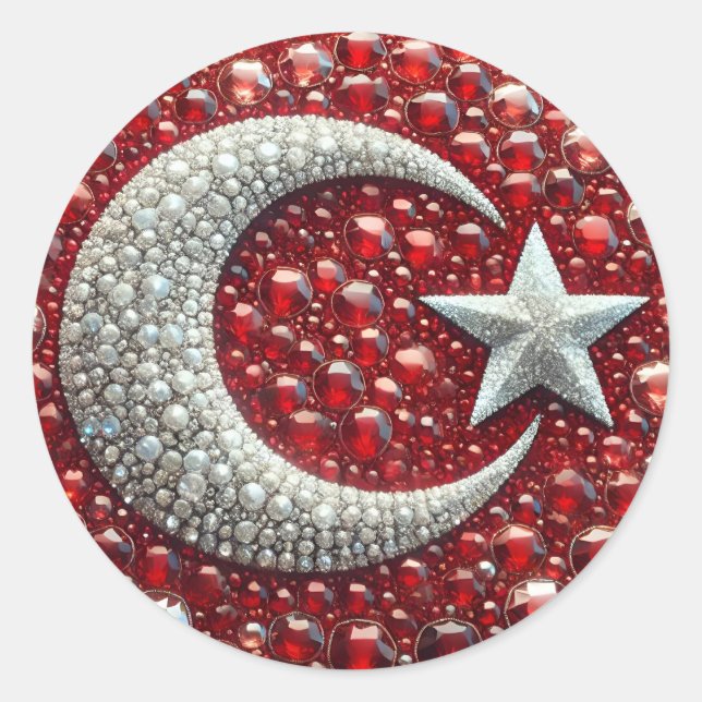 Sticker with Turkish Colours Design (Front)