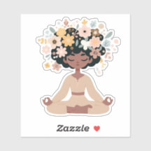 Sticker Yoga Sukhasana Serenity and Balance