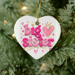 StickerCute Big Sister Sticker – Adorable Gift for Ceramic Tree Decoration