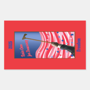 StickerRaise Cane Democracy Rectangular Sticker
