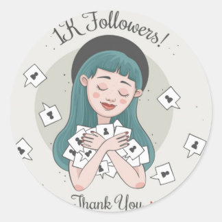 stickers 1k followers thank you