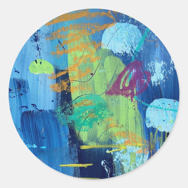 Stickers and Seals in the Underwater Cave Design (Front)