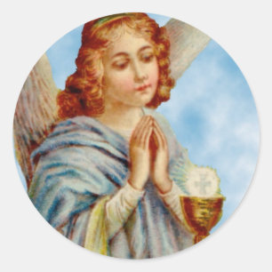 Stickers: Angel Ponders Classic Round Sticker