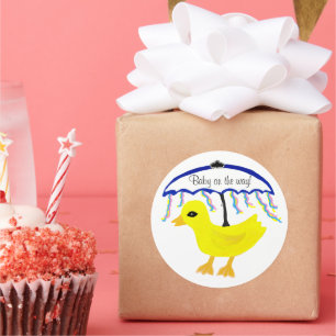 Stickers Baby on the Way Ducky Umbrella