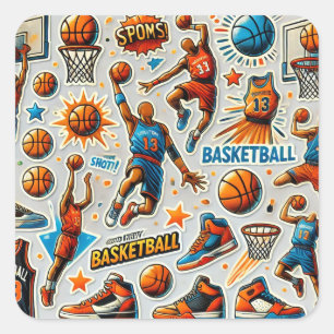 Stickers basketball spooky Halloween