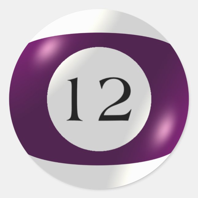 Stickers - Billiards - 12 Ball (Front)