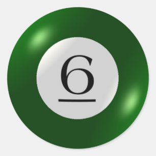 Stickers - Billiards - 6 Ball