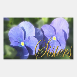 Stickers - Blue Pansy "Sisters"